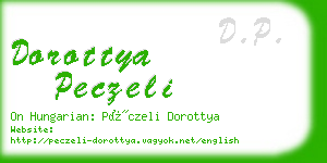 dorottya peczeli business card